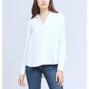 L’Agence white Jordy blouse